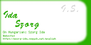 ida szorg business card